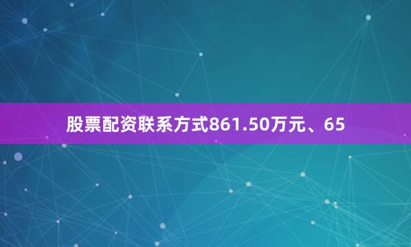 股票配资联系方式861.50万元、65